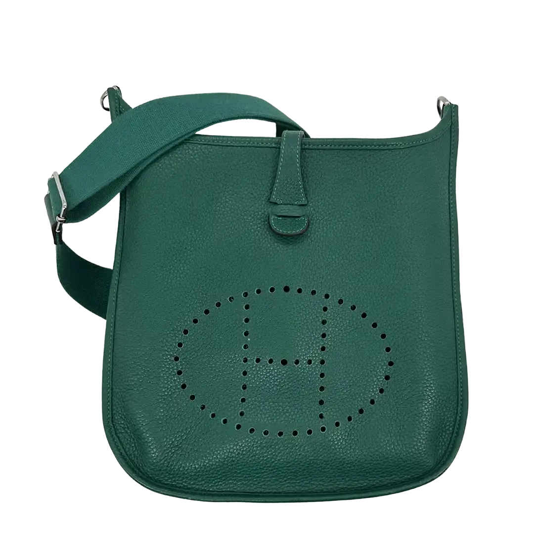 Hermès Evelyne 29 Taurillon Clemence Leder Malachite Paladium 2013/ sehr gut Hermès