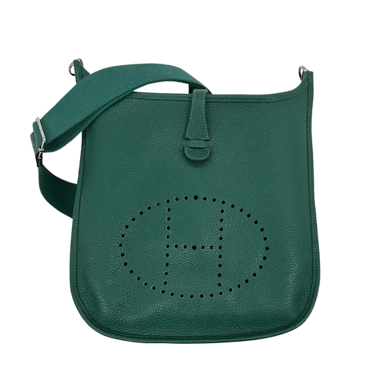 Hermès Evelyne 29 Taurillon Clemence Leder Malachite Paladium 2013/ sehr gut Hermès