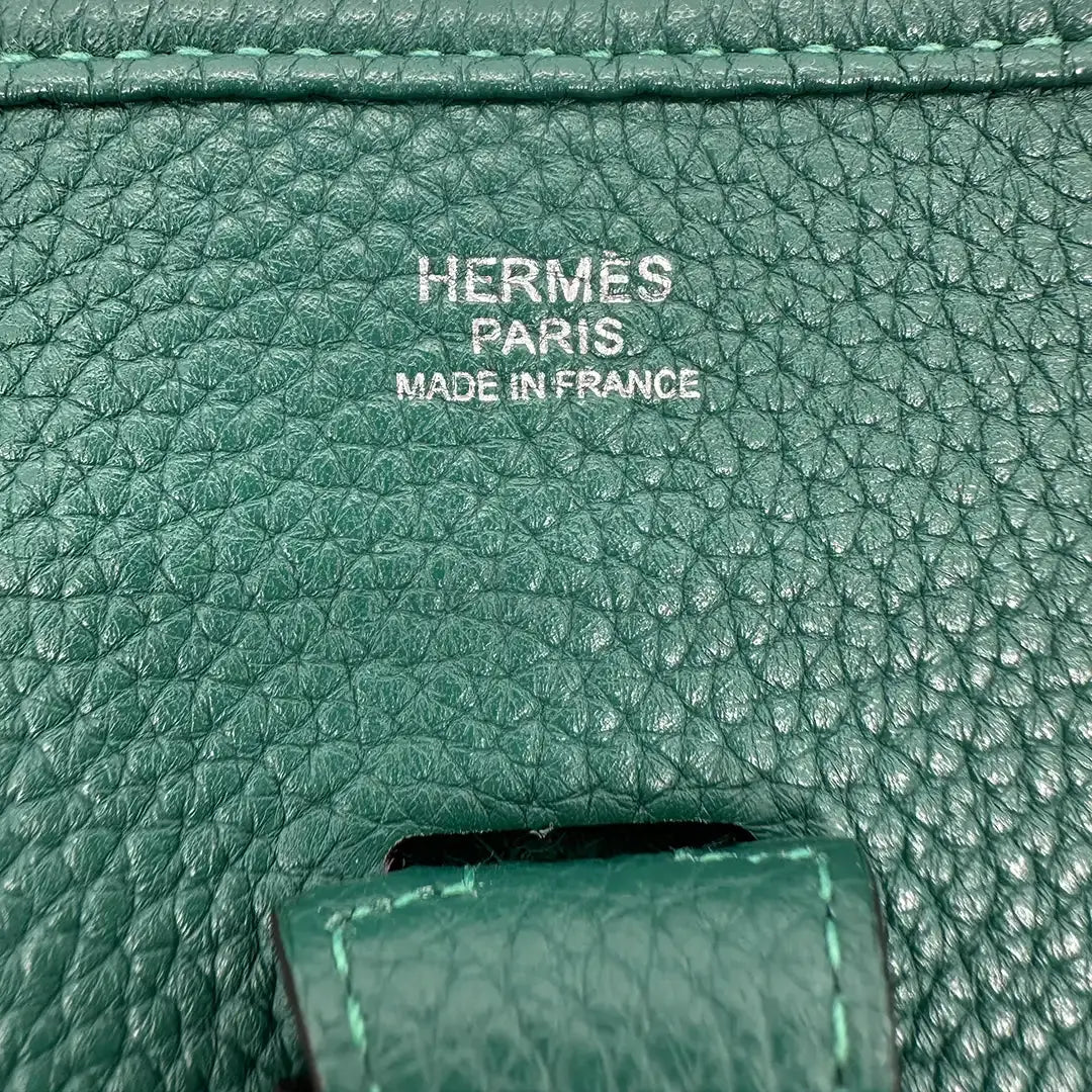 Hermès Evelyne 29 Taurillon Clemence Leder Malachite Paladium 2013/ sehr gut Hermès