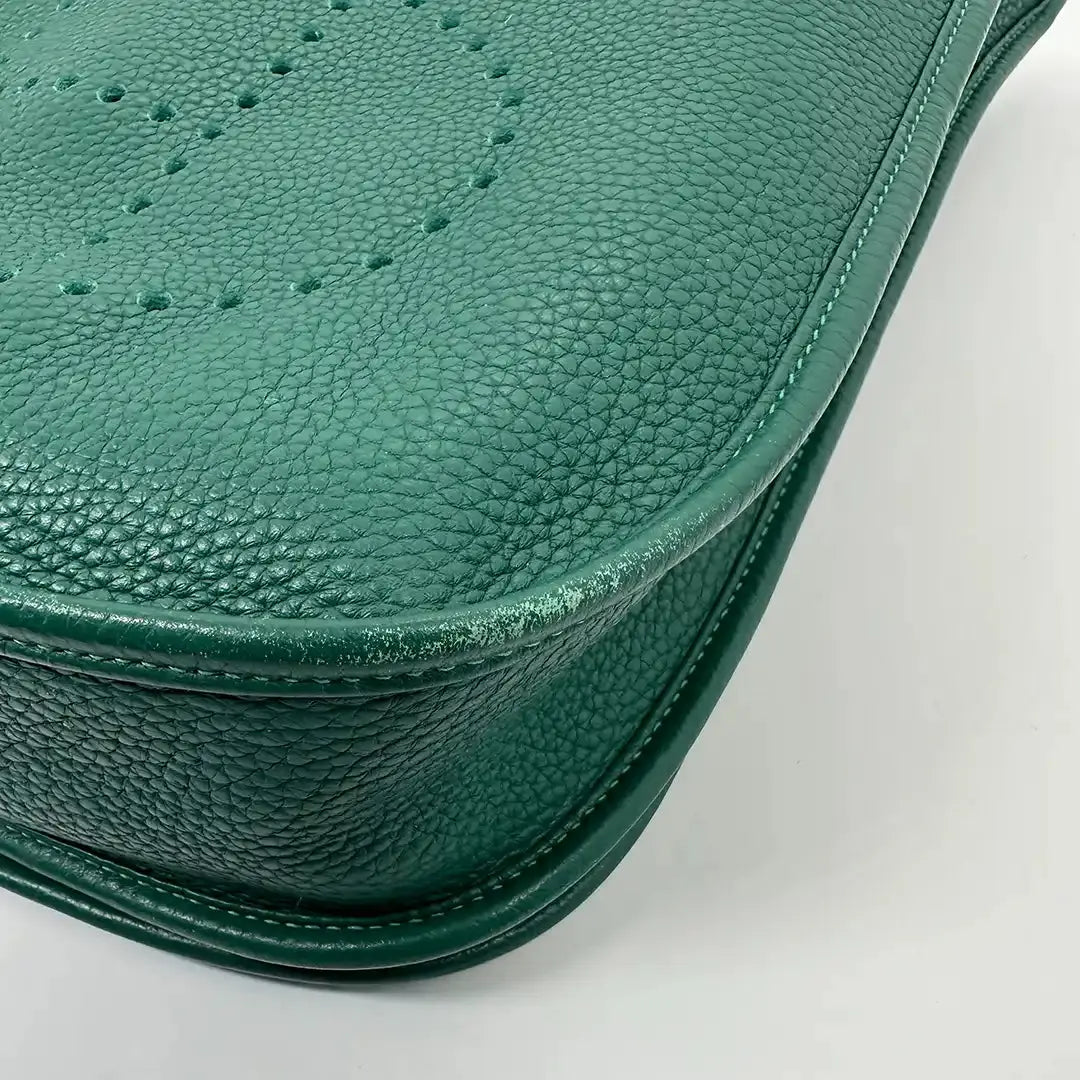 Hermès Evelyne 29 Taurillon Clemence Leder Malachite Paladium 2013/ sehr gut Hermès
