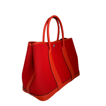 Hermès Garden Party 30 Verso, orange mécano / Cuivre / capucine 2023 Fullset / ungetragen Hermès