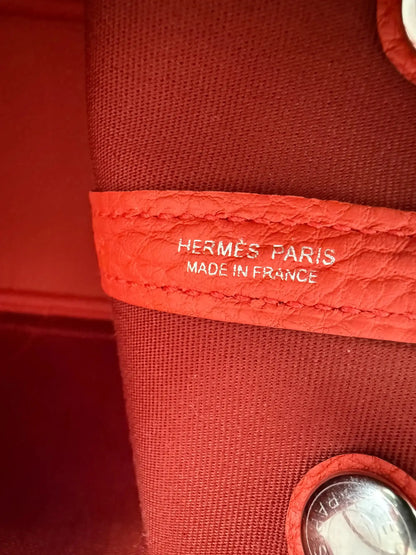 Hermès Garden Party 30 Verso, orange mécano / Cuivre / capucine 2023 Fullset / ungetragen Hermès