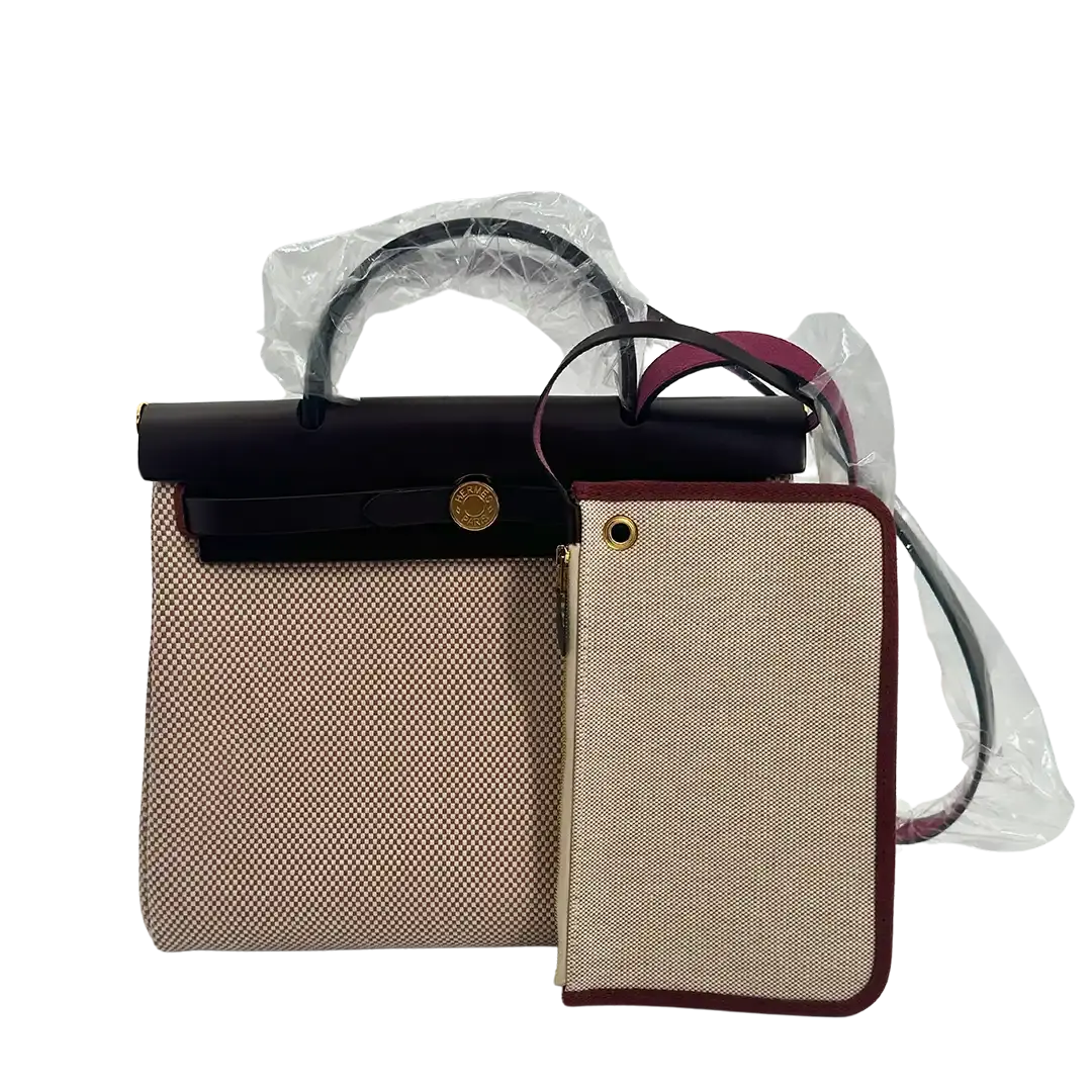 Hermès Herbag Zip 31 goldene Hardware écru/blanc/noir/rouge sellier 2024/ ungetragen Hermès
