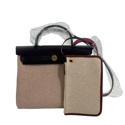 Hermès Herbag Zip 31 goldene Hardware écru/blanc/noir/rouge sellier 2024/ ungetragen Hermès