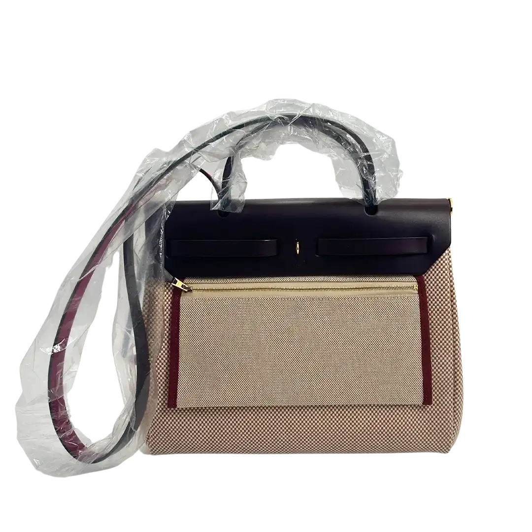Hermès Herbag Zip 31 goldene Hardware écru/blanc/noir/rouge sellier 2024/ ungetragen Hermès