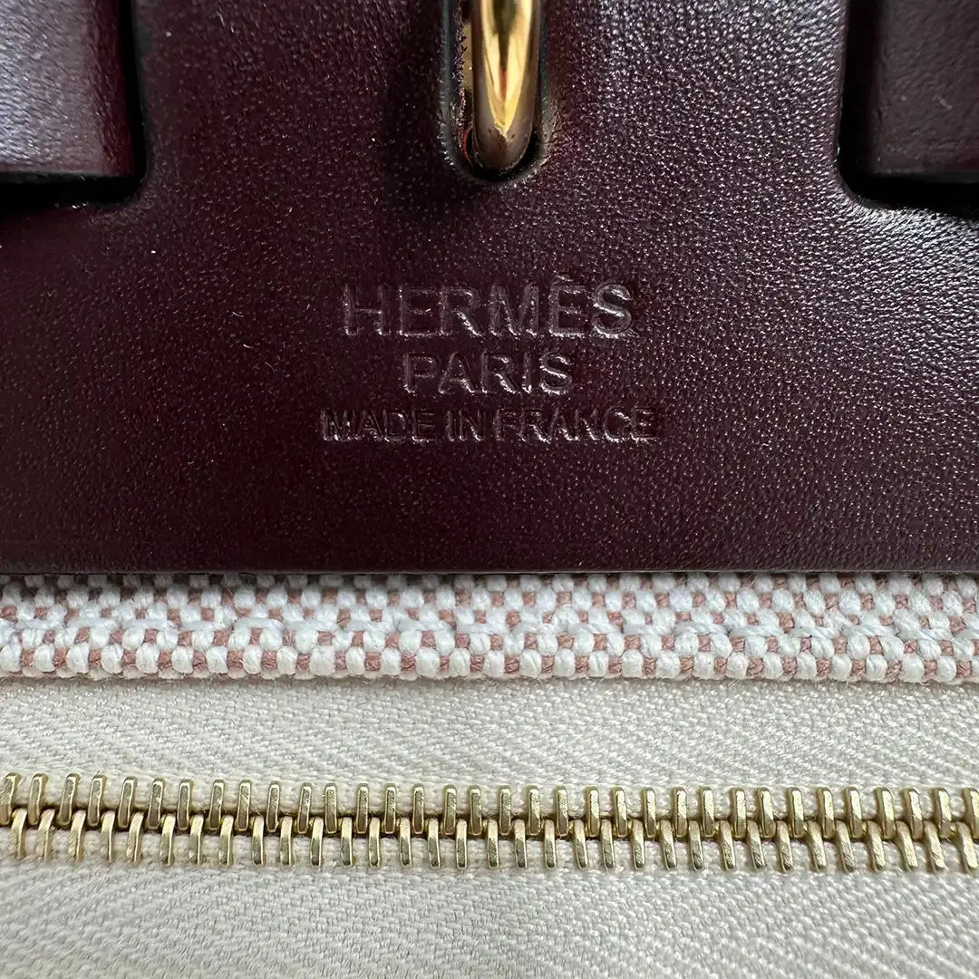 Hermès Herbag Zip 31 goldene Hardware écru/blanc/noir/rouge sellier 2024/ ungetragen Hermès