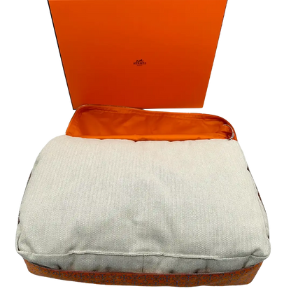 Hermès Housse De Voyage MM Travel Silk Cushion Cover Orange / ungetragen Hermès