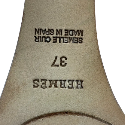 Hermès Keilsandalen mit Schnürung  beige Größe 37 / sehr gut Hermès