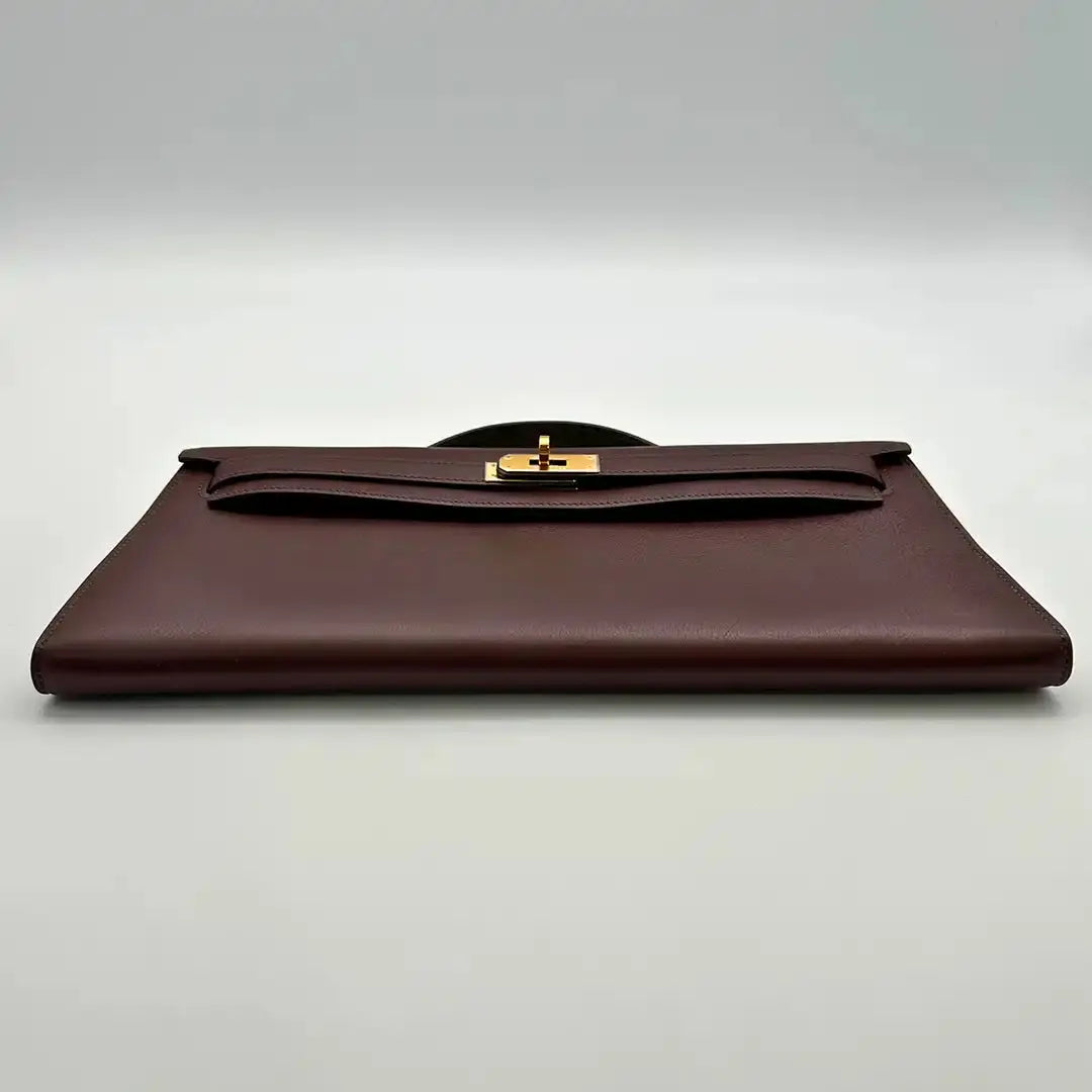 Hermès Kelly Lounge Swift braun / ungetragen Hermès