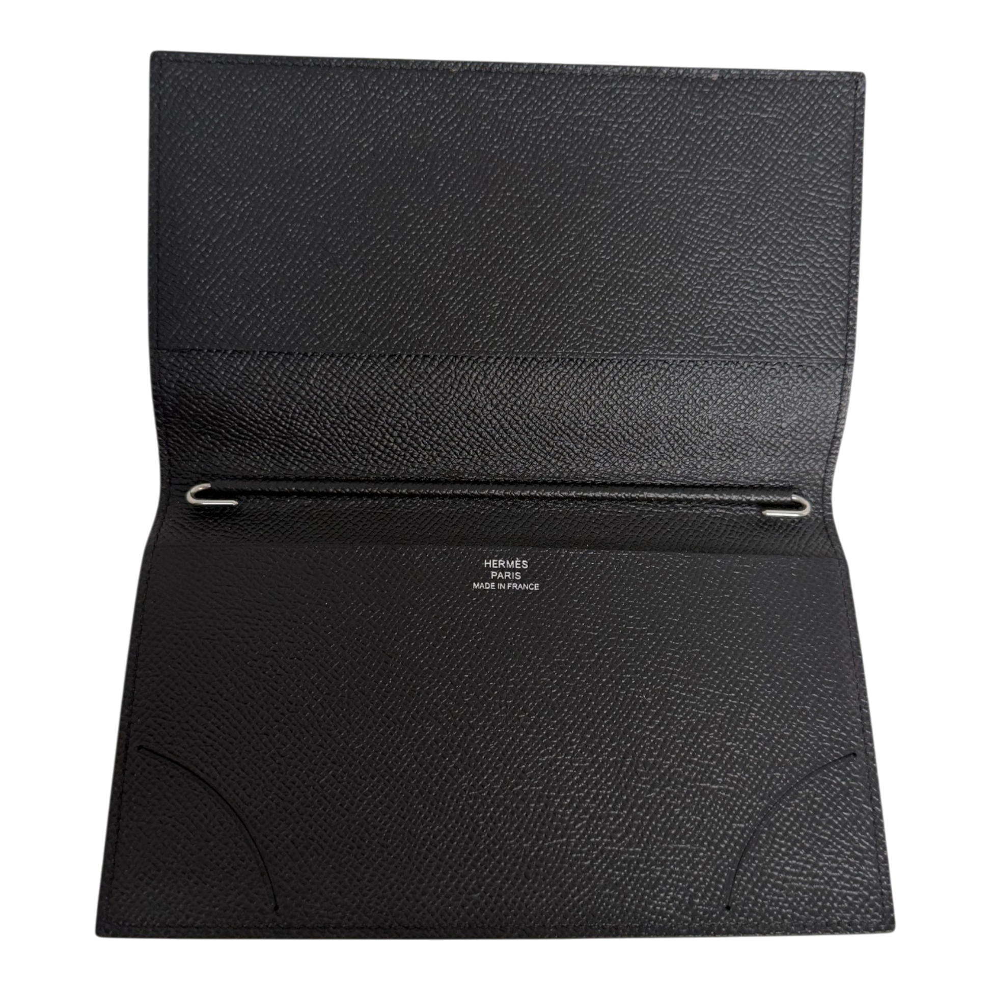 Hermès Agenda-Umschlag Epsom-Kalbsleder schwarz Hermès