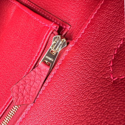 Hermès Birkin Bag 35 Togo Leder Rouge Vif goldene Hardware 2020 Hermès