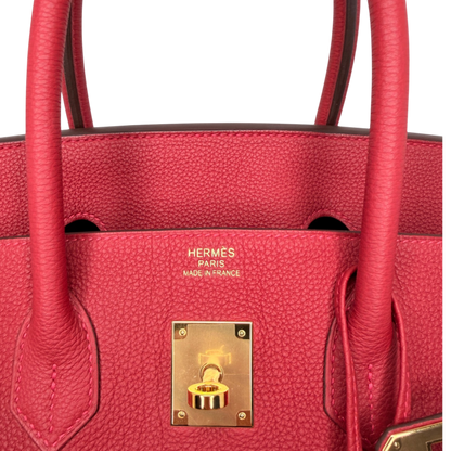Hermès Birkin Bag 35 Togo Leder Rouge Vif goldene Hardware 2020 Hermès