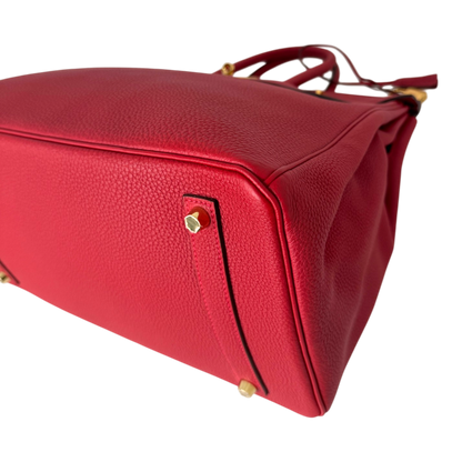 Hermès Birkin Bag 35 Togo Leder Rouge Vif goldene Hardware 2020 Hermès