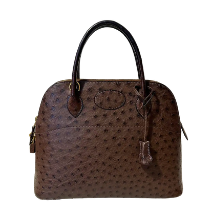Hermès Bolide 31 Straußenleder braun / sehr gut Hermès