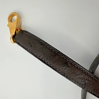 Hermès Bolide 31 Straußenleder braun / sehr gut Hermès