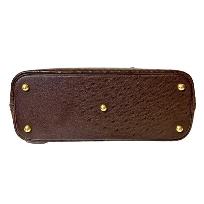 Hermès Bolide 31 Straußenleder braun / sehr gut Hermès