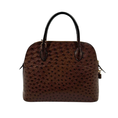 Hermès Bolide 31 Straußenleder braun / sehr gut Hermès
