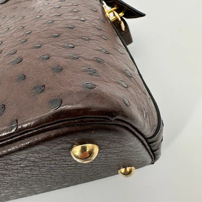 Hermès Bolide 31 Straußenleder braun / sehr gut Hermès