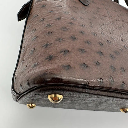 Hermès Bolide 31 Straußenleder braun / sehr gut Hermès