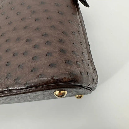 Hermès Bolide 31 Straußenleder braun / sehr gut Hermès