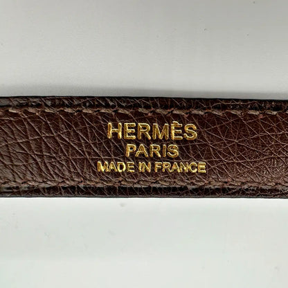 Hermès Bolide 31 Straußenleder braun / sehr gut Hermès