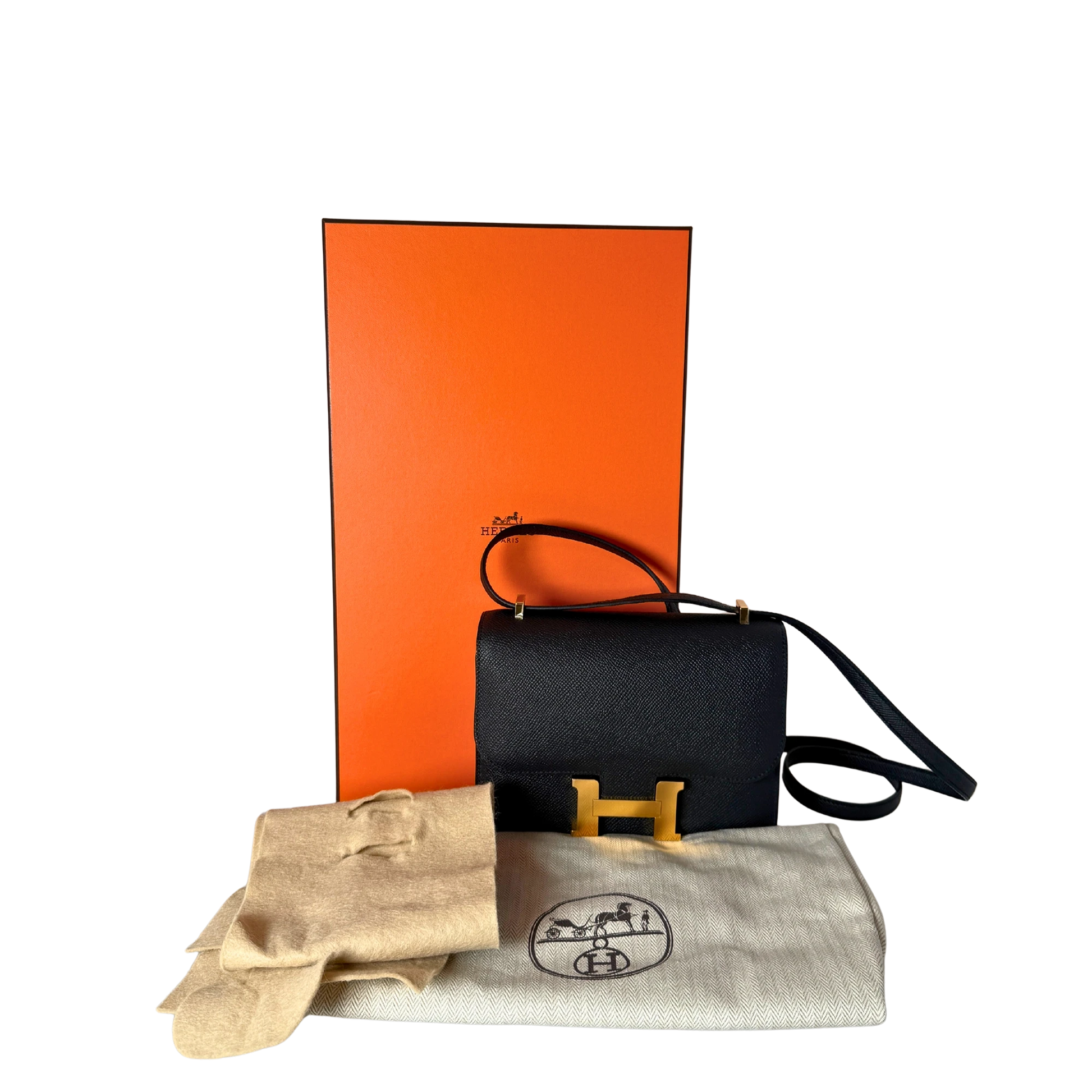 Hermès Constance 18 Epsom Leder schwarz Fullset 2025 / neuwertig Hermès