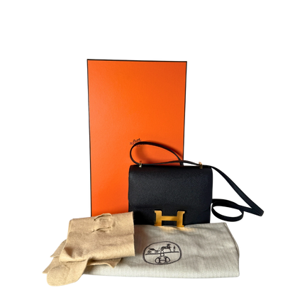 Hermès Constance 18 Epsom Leder schwarz Fullset 2025 / neuwertig Hermès