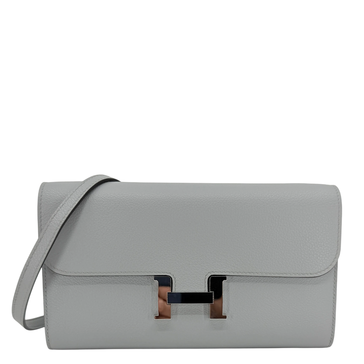 Hermès Constance To Go Wallet Evercolor Bleu Glacier Palladium