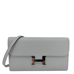 Hermès Constance To Go Wallet Evercolor Bleu Glacier Palladium