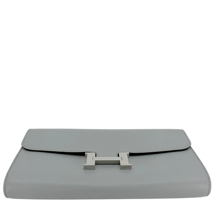 Hermès Constance To Go Wallet Evercolor Bleu Glacier Palladium