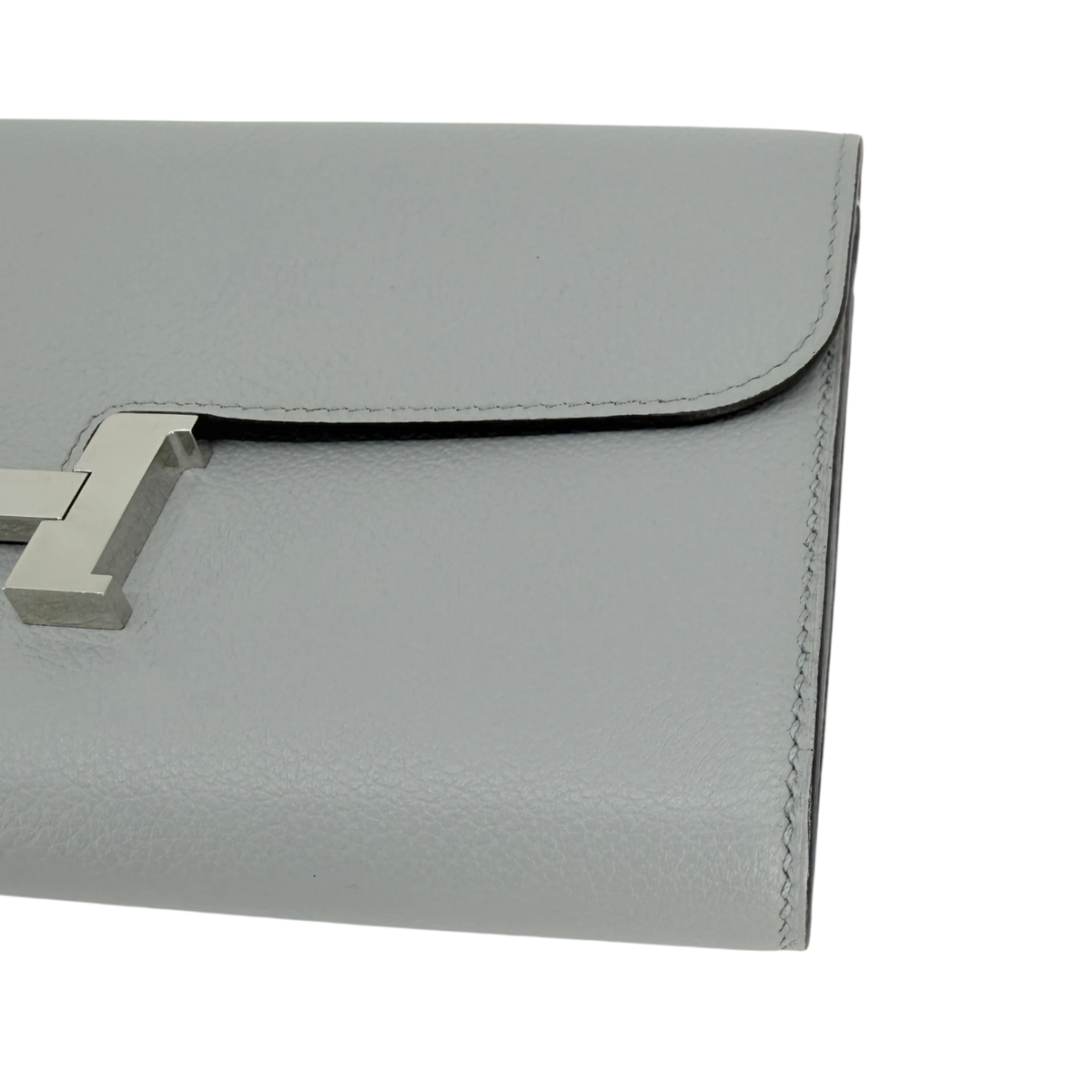Hermès Constance To Go Wallet Evercolor Bleu Glacier Palladium