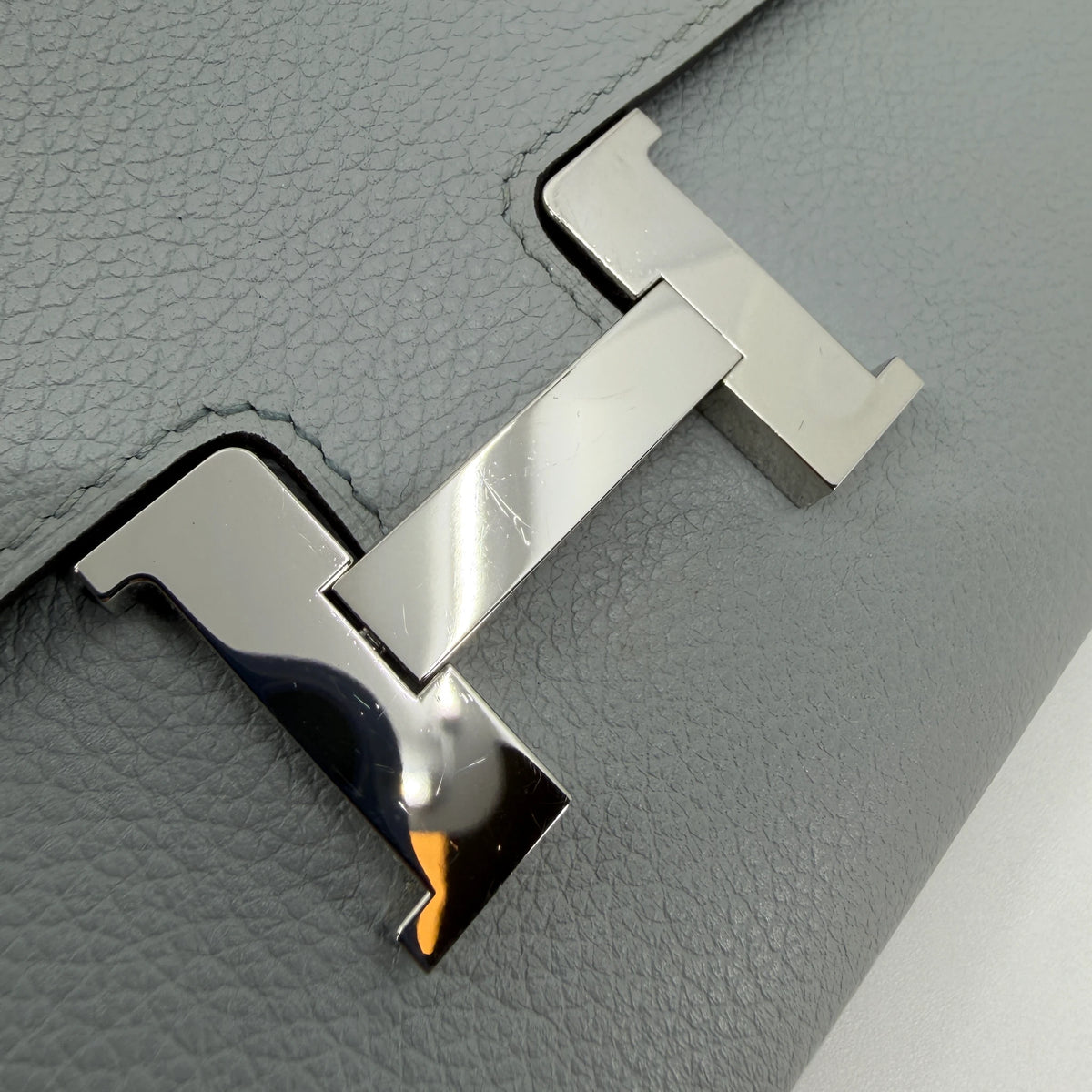 Hermès Constance To Go Wallet Evercolor Bleu Glacier Palladium