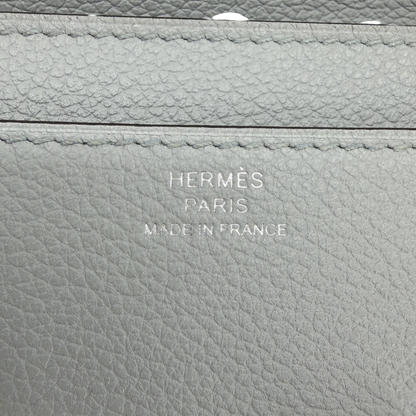 Hermès Constance To Go Wallet Evercolor Bleu Glacier Palladium