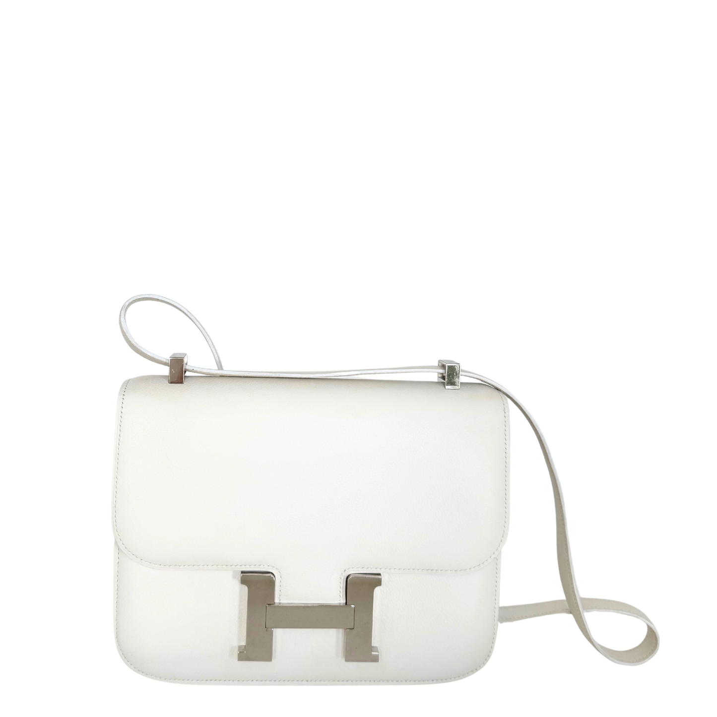 Hermès Constance 24 Vintage Evercolor Leder Weiß / gut Hermès