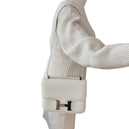 Hermès Constance 24 Vintage Evercolor Leder Weiß / gut Hermès