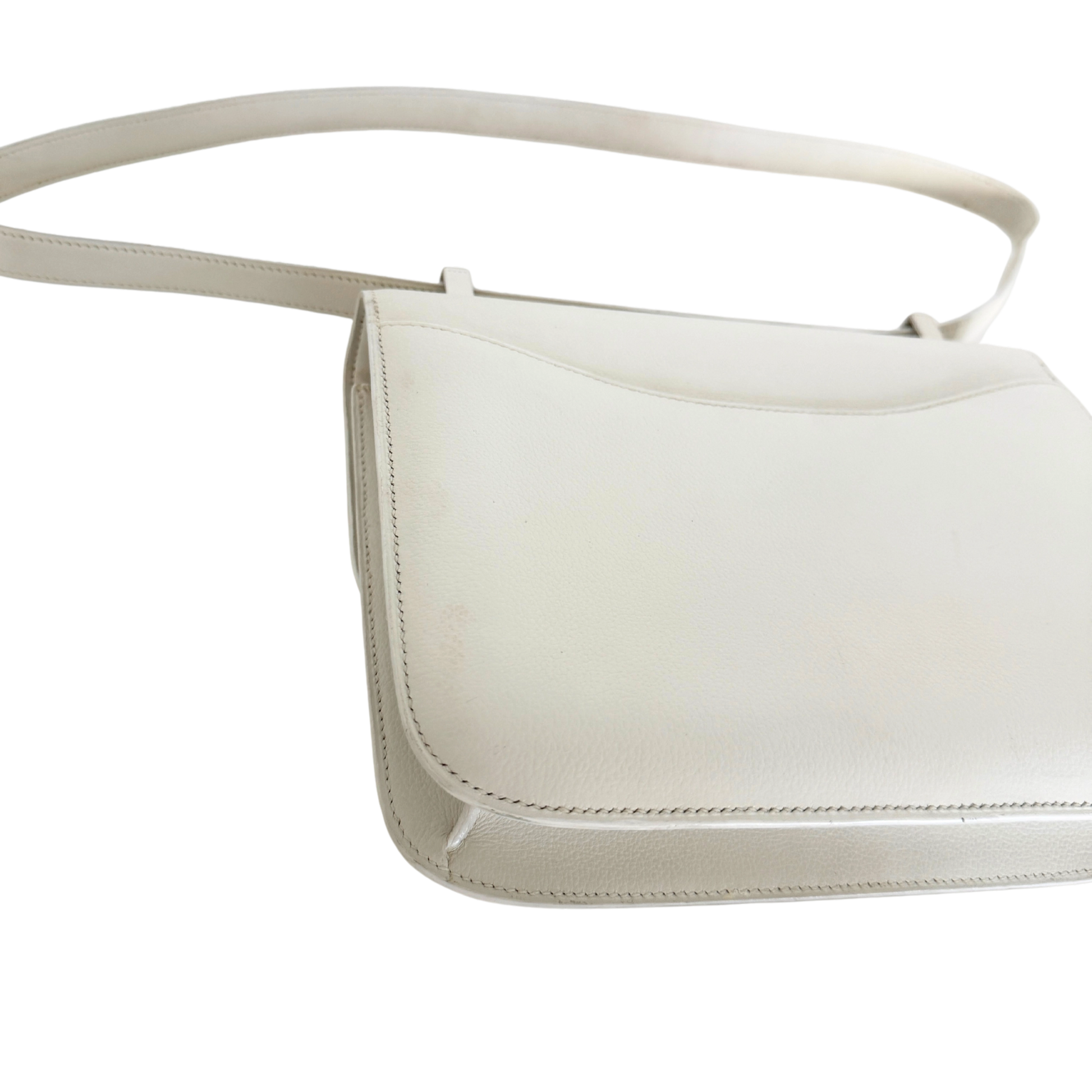 Hermès Constance 24 Vintage Evercolor Leder Weiß / gut Hermès