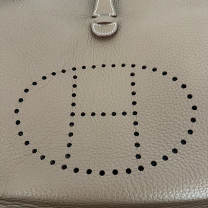 Hermès Evelyne III 29 PM Taurillon Clémence Étoupe Palladium