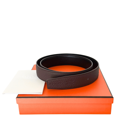 Hermès Cuir de ceinture réversible 32mm Togo 135cm Braun Fullset / neuwertig Hermès