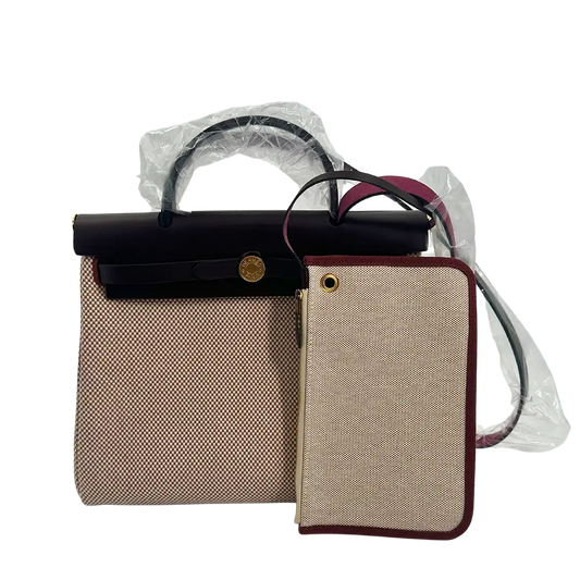 Hermès Herbag Zip 31 goldene Hardware écru/blanc/noir/rouge sellier 2024/ ungetragen