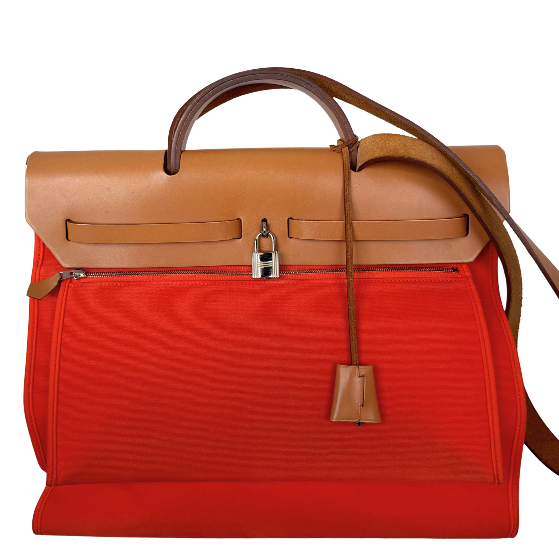 Hermès Herbag Zip 39 Palladium Hardware Orange / gut Hermès