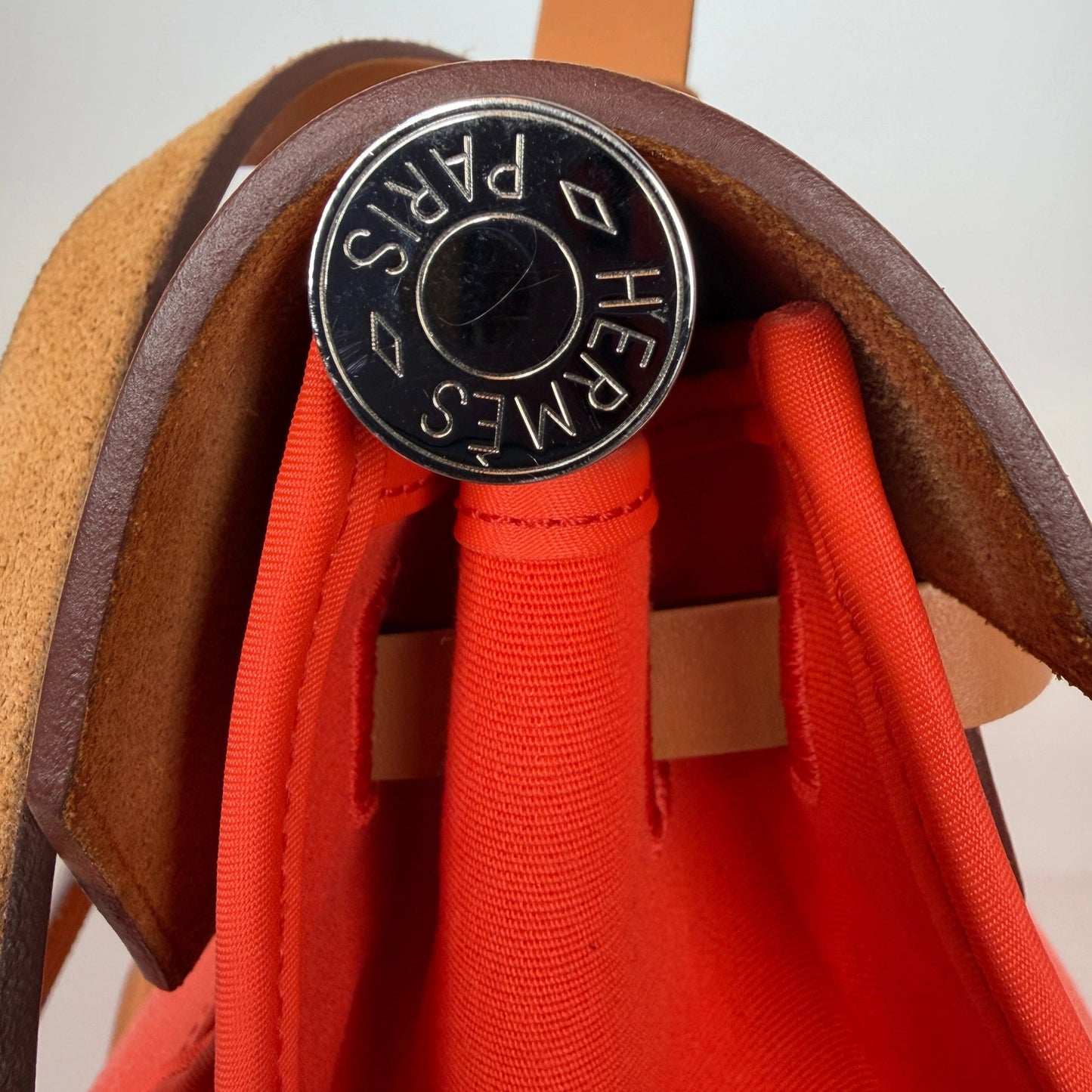 Hermès Herbag Zip 39 Palladium Hardware Orange / gut Hermès