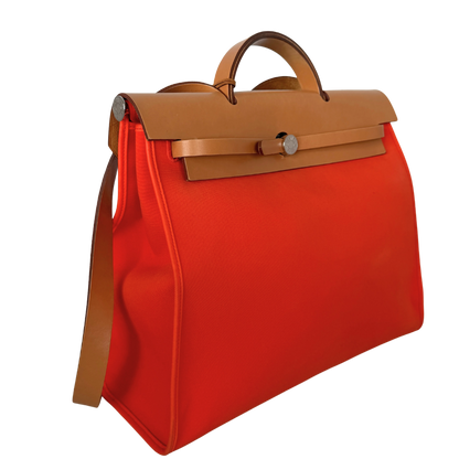 Hermès Herbag Zip 39 Palladium Hardware Orange / gut Hermès
