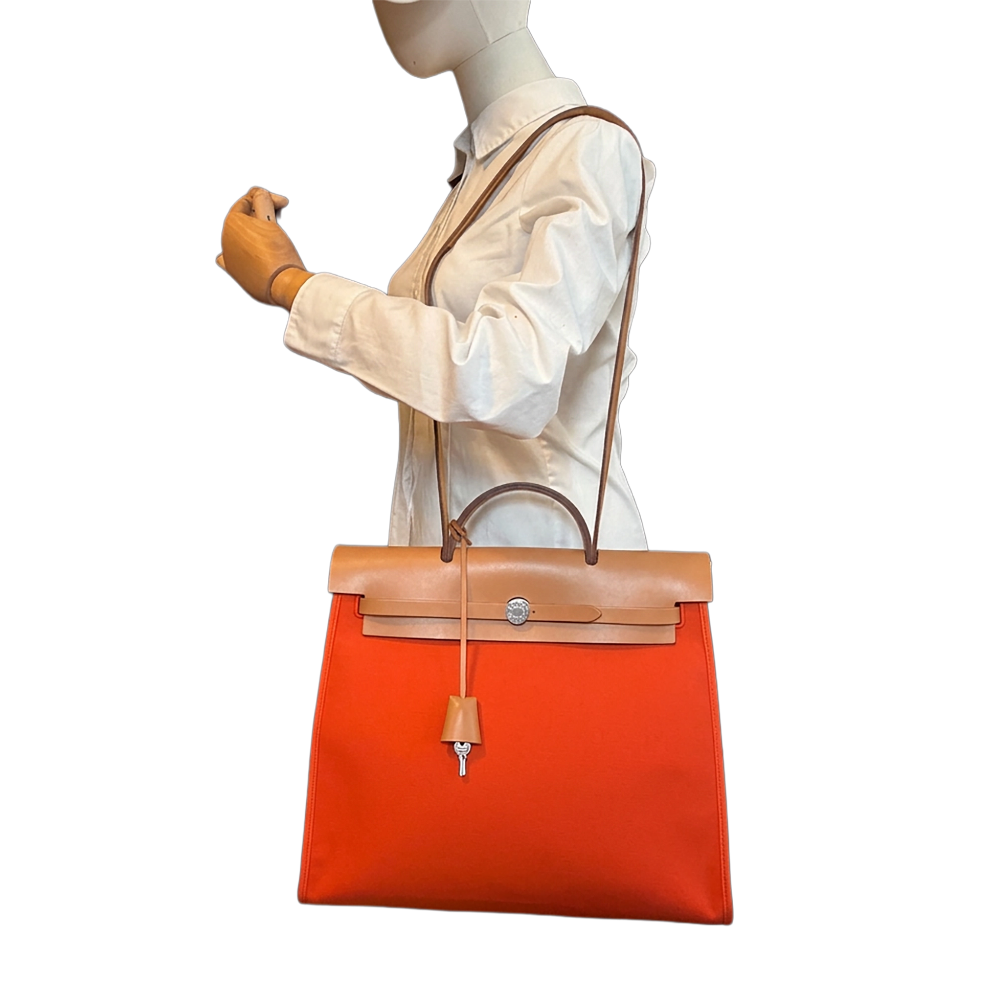 Hermès Herbag Zip 39 Palladium Hardware Orange / gut Hermès