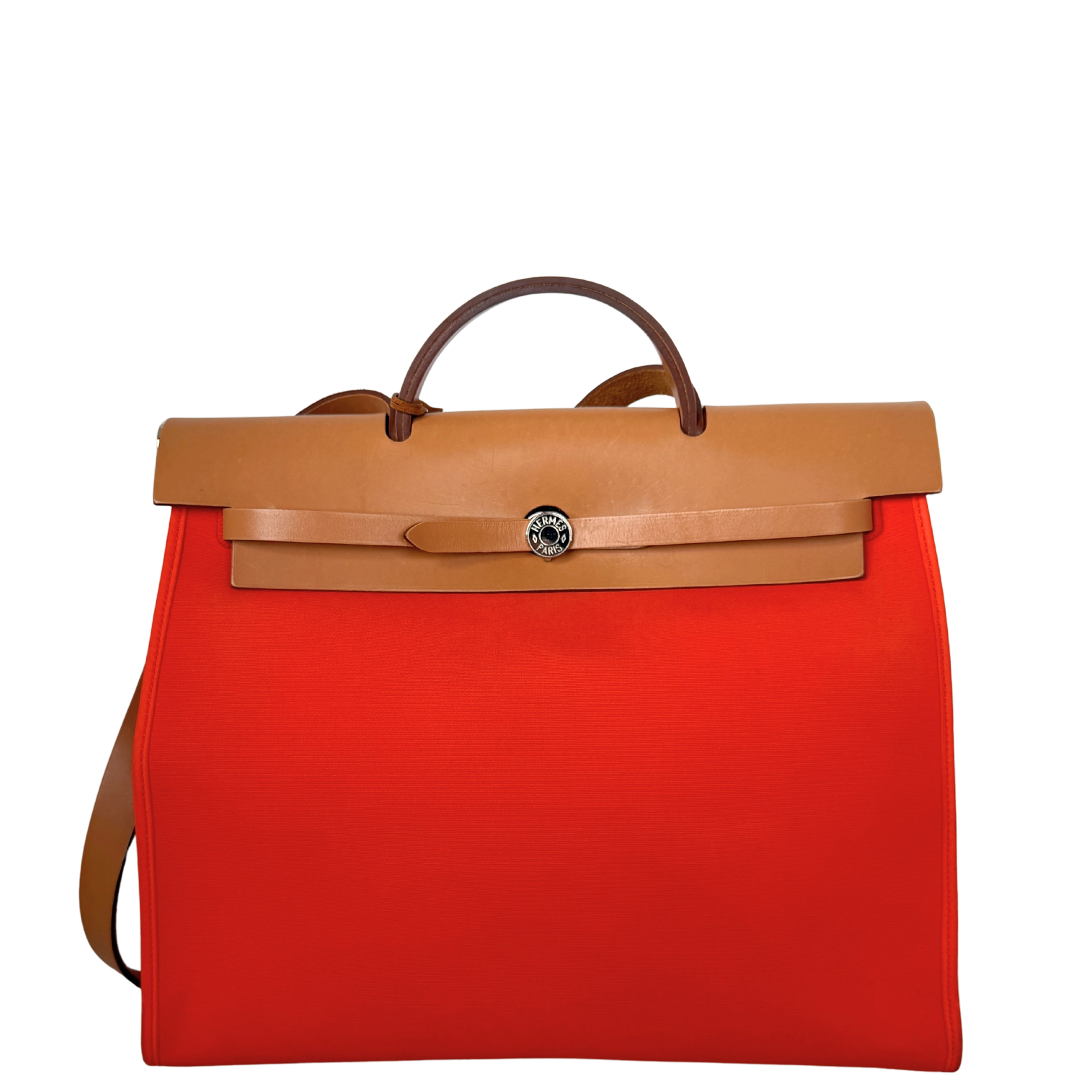 Hermès Herbag Zip 39 Palladium Hardware Orange / gut Hermès