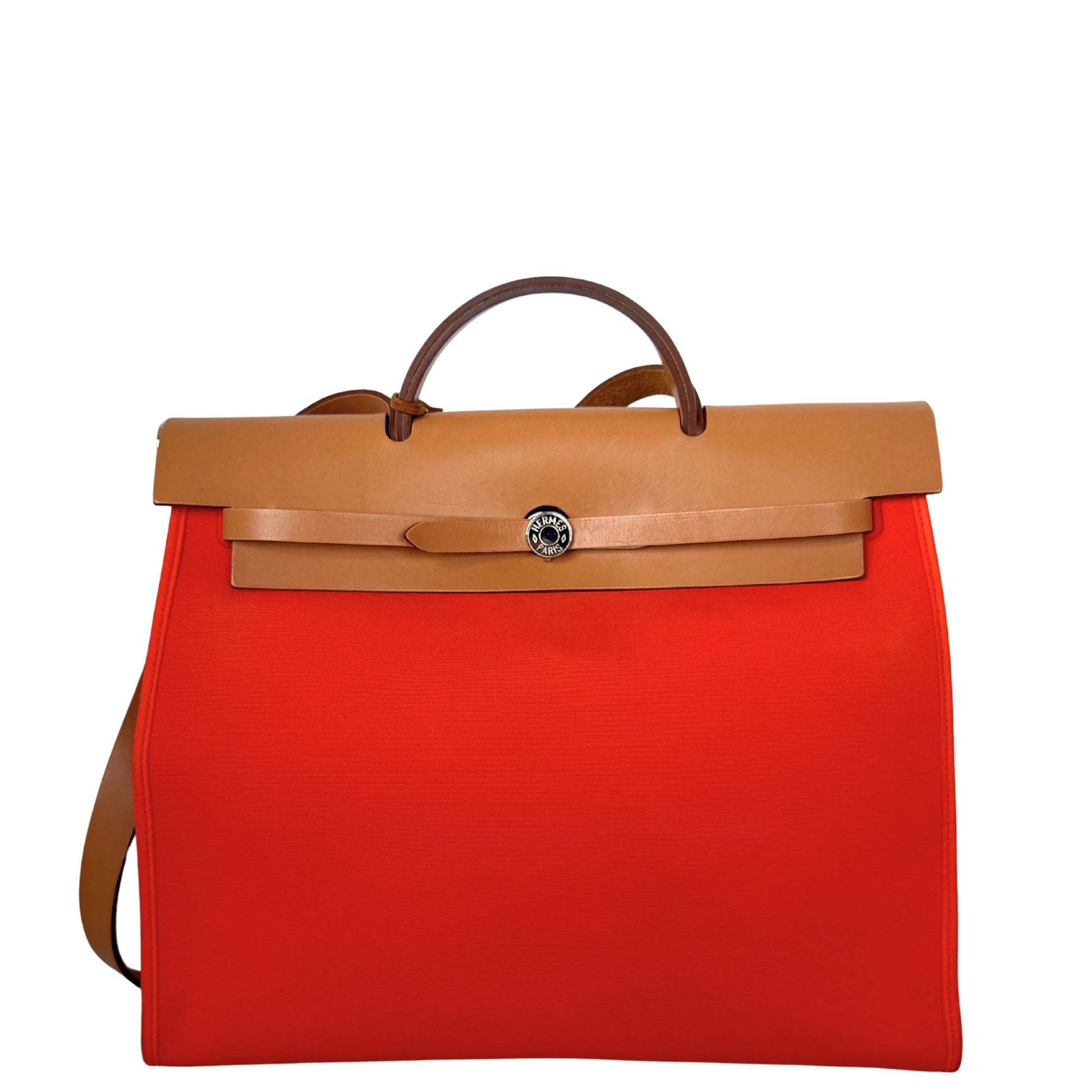 Hermès Herbag Zip 39 Palladium Hardware Orange / gut Hermès