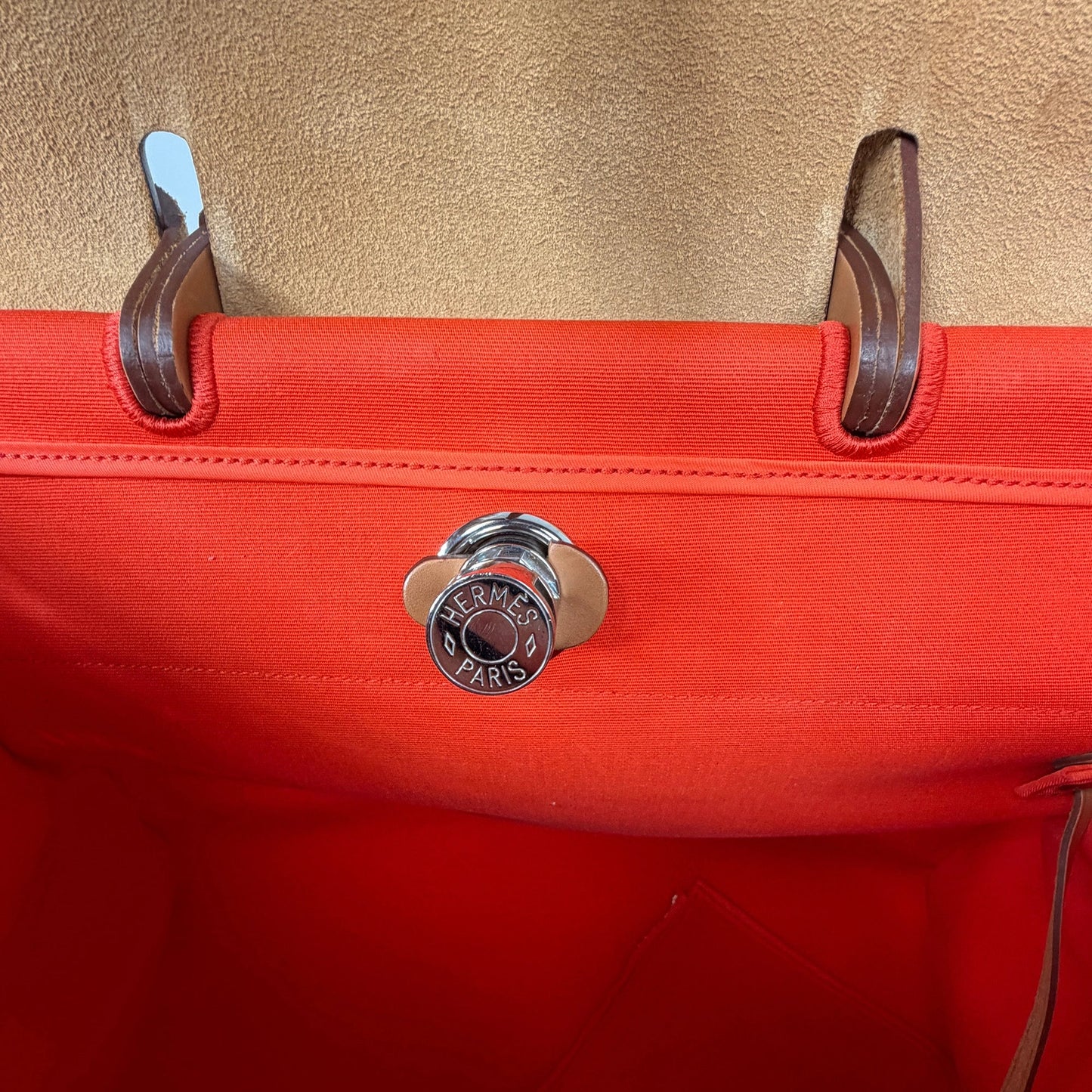 Hermès Herbag Zip 39 Palladium Hardware Orange / gut Hermès