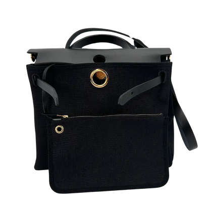 Hermès Herbag Zip 31 goldene Hardware Vache Hunter schwarz Fullset 2022/ neuwertig Hermès