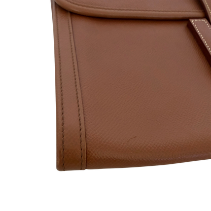 Hermès Vintage Jige 29 Courchevel Leder braun / gut Hermès