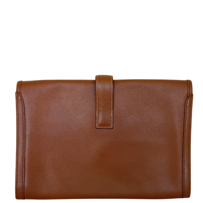 Hermès Vintage Jige 29 Courchevel Leder braun / gut Hermès