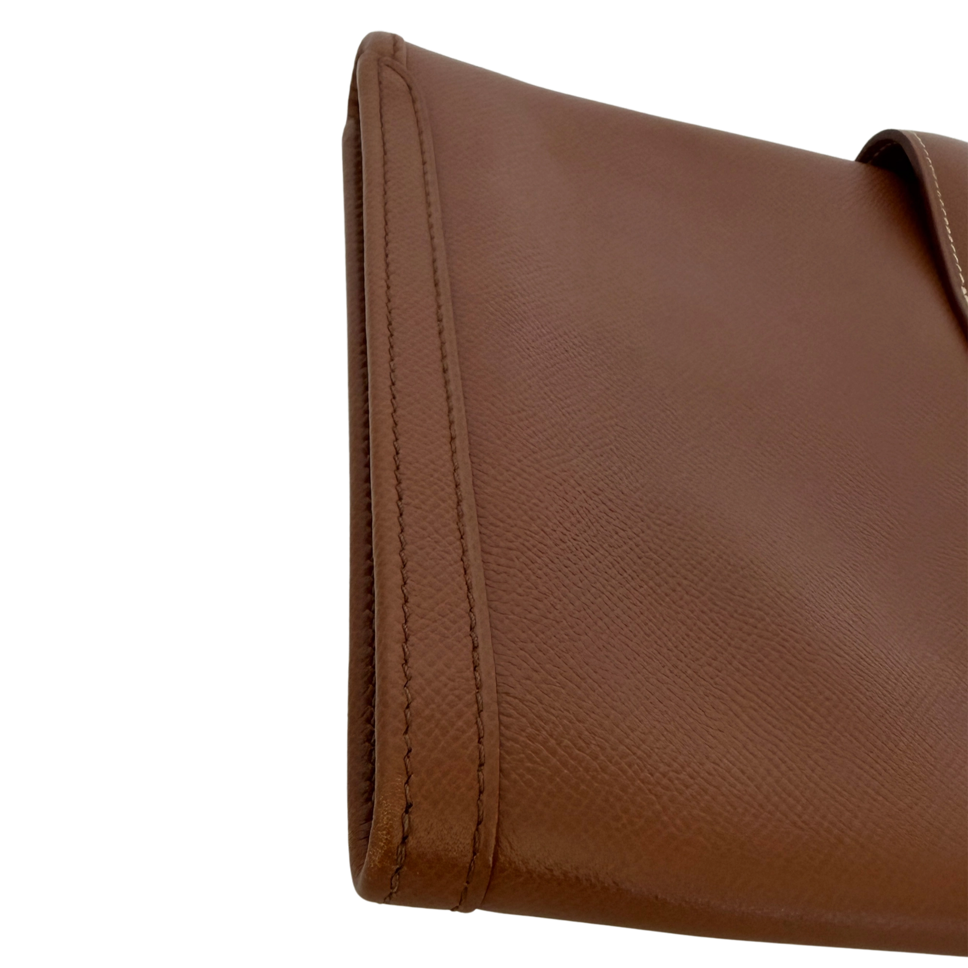 Hermès Vintage Jige 29 Courchevel Leder braun / gut Hermès